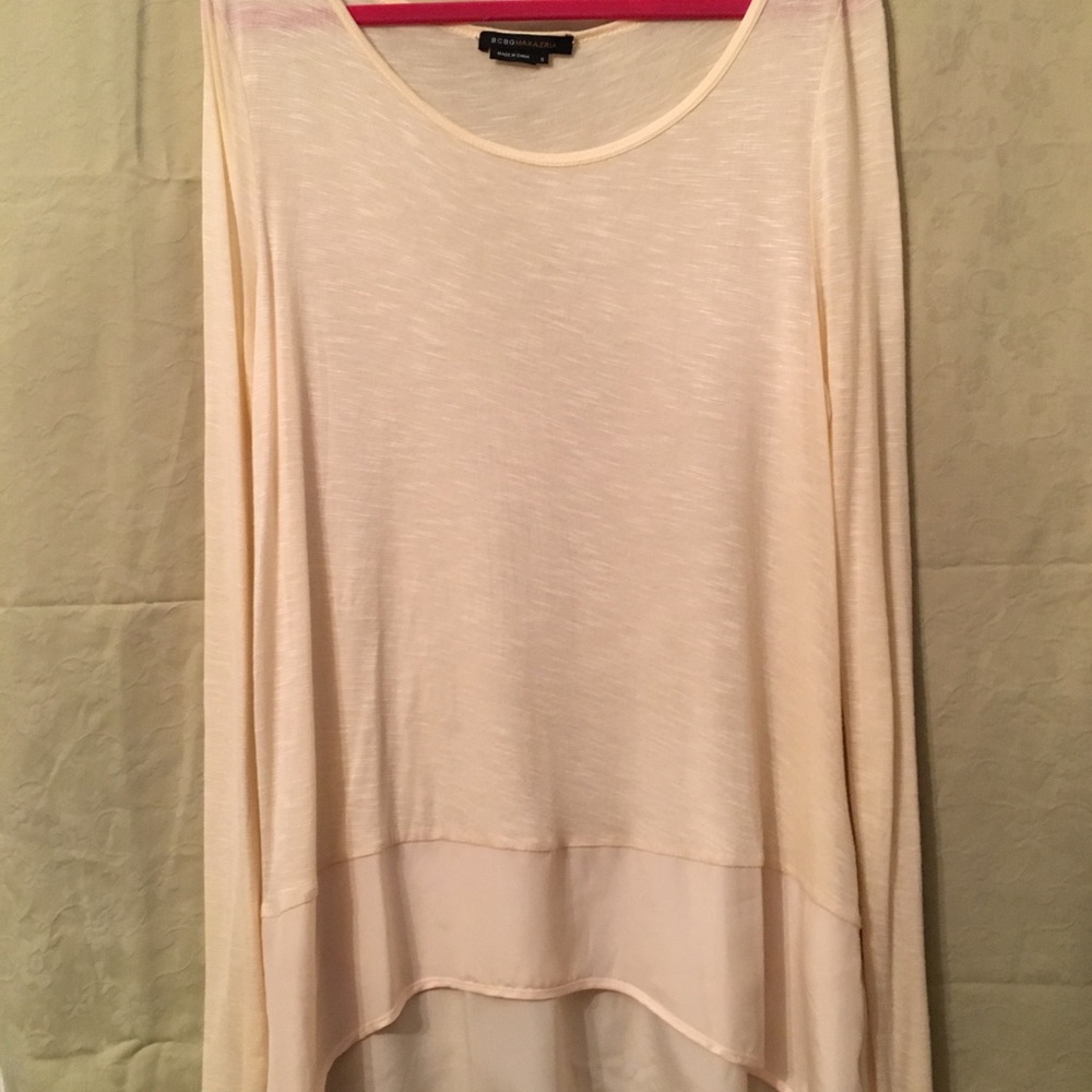High/Low Cream Blouse - Picture 2 of 7